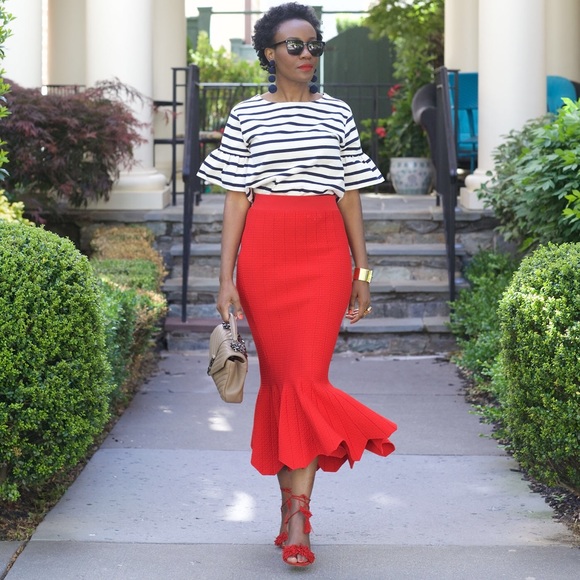 J. Crew Tops - J. Crew Ruffle Sleeve Top Flutter Flounce Striped